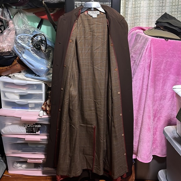 Espresso Brown full length wool coat - Picture 3 of 10